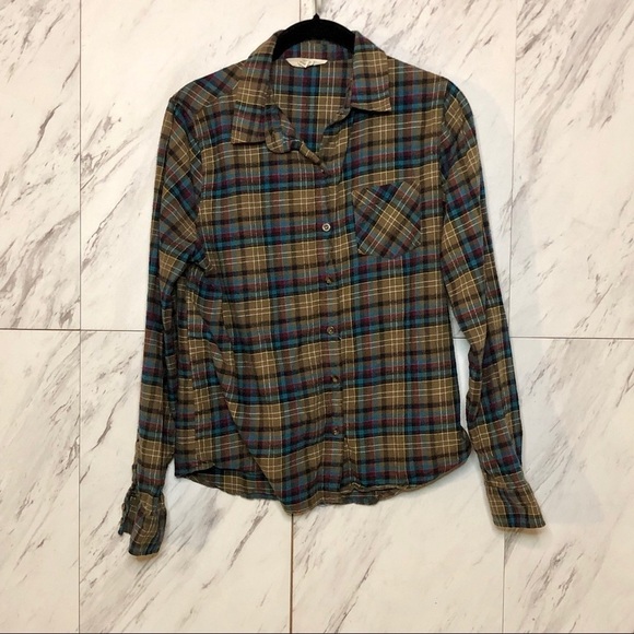 Forever 21 Plaid Button Up Shirt SZ L - Picture 2 of 5